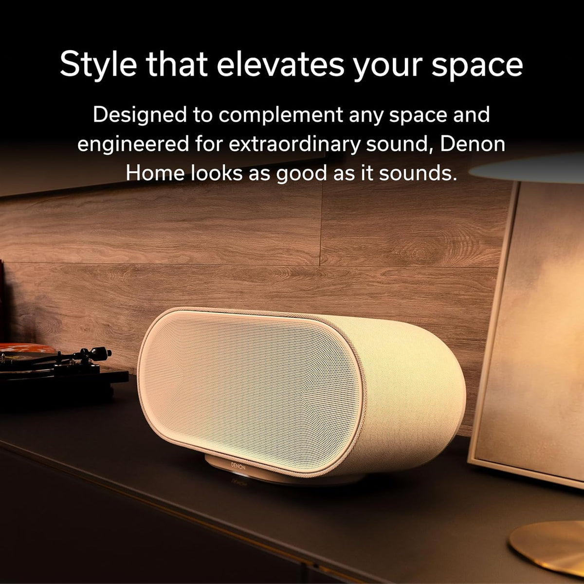 Denon Home 600 Home Speaker, Wireless Speaker with 8-Driver Array & 3D Dolby Atmos Music, HEOS Built-in Multiroom Control, Wi-Wi, Bluetooth, Home Audio Device, AirPlay 2, Stone