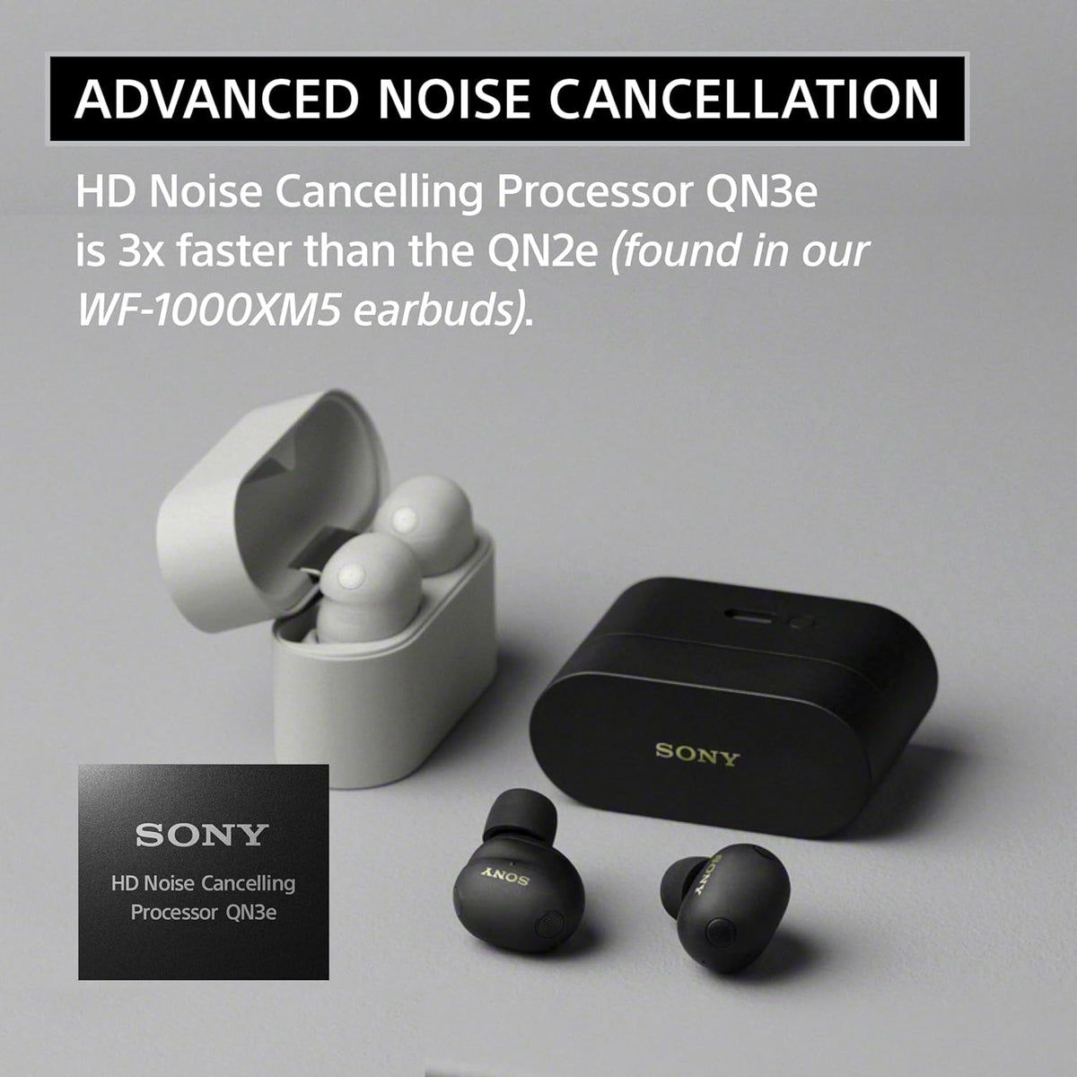 Sony WF-1000XM6 The Best Truly Wireless Noise Cancelling Earbuds (2026 Model), Bluetooth in-Ear Headphones, with Studio-Quality Sound, Up to 24 Hours of Battery Life, Black