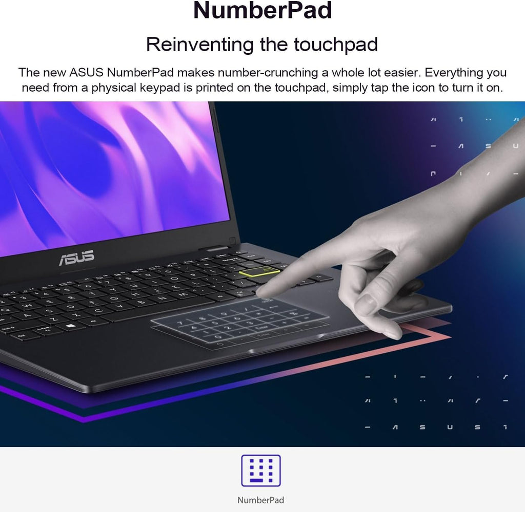 ASUS 2024 Business Laptop, 14" FHD Display, Intel Celeron N4500, 1-Year of Microsoft 365, 4GB RAM, 64GB eMMC, Intel Graphics, Wi-Fi 5, Windows 11