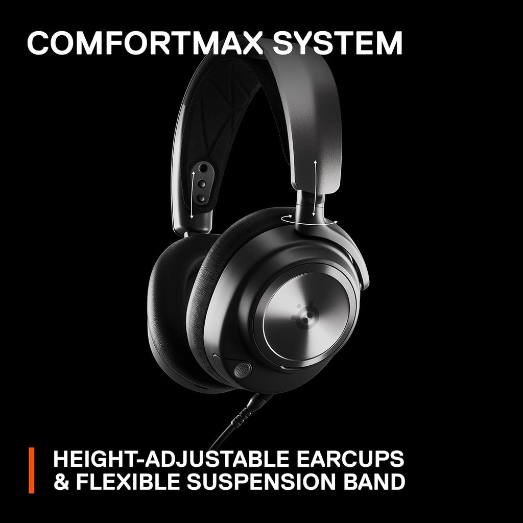 SteelSeries Arctis Nova Pro Multi-System Gaming Headset - Premium Drivers - Hi-Res Spatial Audio - GameDAC Gen 2 - ESS Quad-DAC - ClearCast Mic - PC, PS5, PS4, Switch (Renewed)